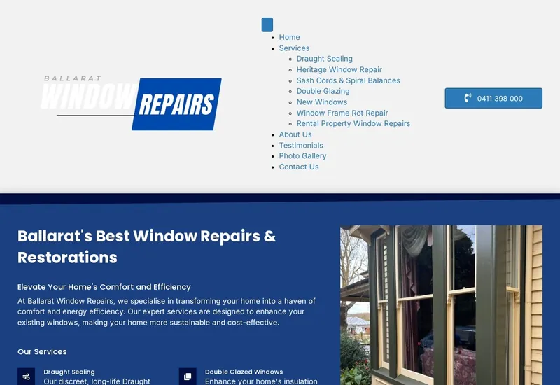 Ballarat Window Repairs website