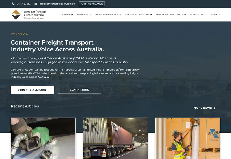 Container Transport Alliance Australia website