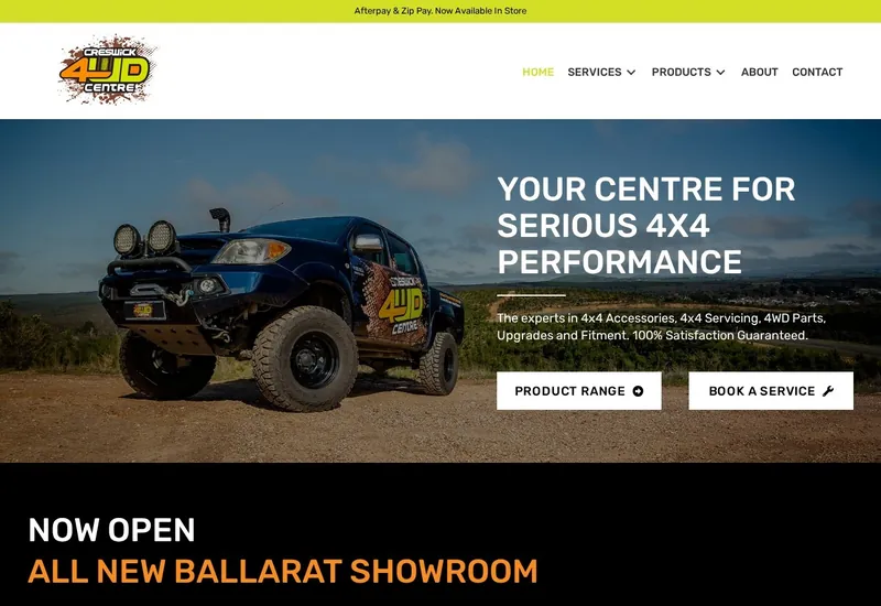 Creswick 4WD Centre website