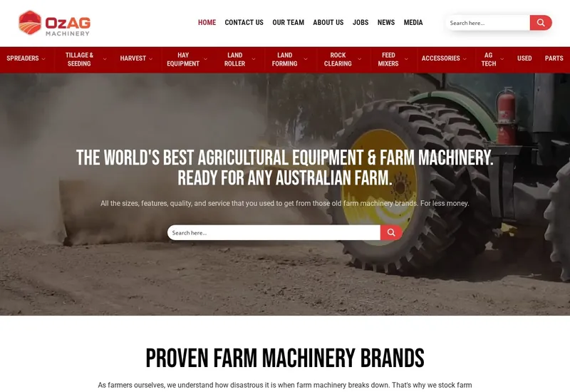 OzAG Machinery website