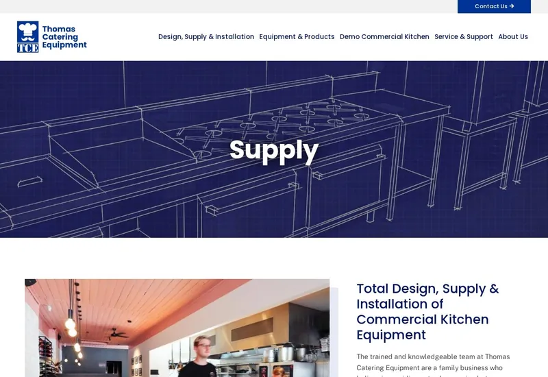 Thomas Catering Equipment website